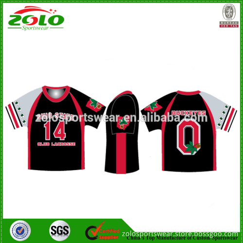 Custom Made Design Sublimation SS Sleeve Lacrosse Shooting Shirt